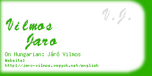 vilmos jaro business card